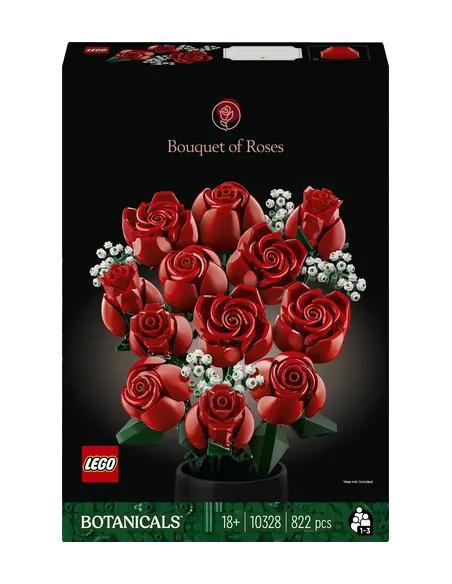 LEGO Botanicals 10328 Bouquet di Rose, Set Fiori Finti per Adulti, Idea Regalo per Donna o Uomo dalla Collezione Botanica
