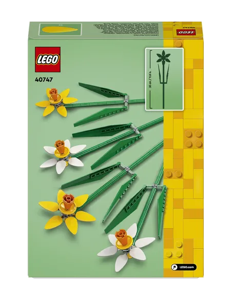 LEGO Botanicals 40747 Narcisi, Fiori Finti per Bambine e Bambini 8+ Anni, Bouquet Regalo per Donna, Uomo, Ragazza o Ragazzo