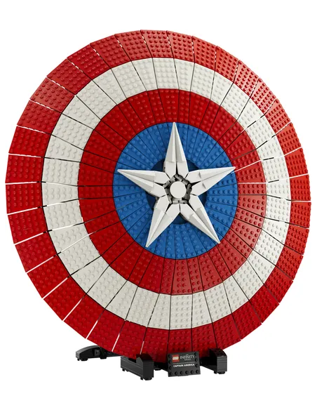 LEGO Marvel Super Heroes 76262 Marvel Scudo di Captain America, Kit di Costruzione Avengers per Adulti con Minifigure, Targhetta