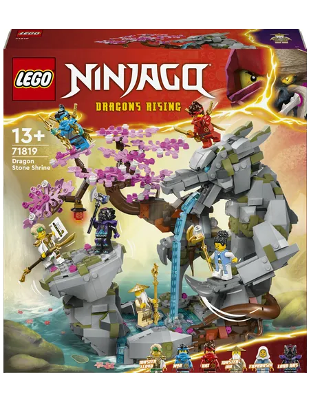 LEGO NINJAGO 71819 Santuario della Pietra del Drago Giocattolo, Giochi per Bambini 13+, 6 Minifigure e Campo di Addestramento
