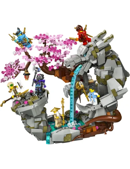 LEGO NINJAGO 71819 Santuario della Pietra del Drago Giocattolo, Giochi per Bambini 13+, 6 Minifigure e Campo di Addestramento