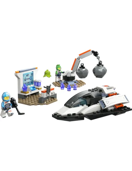 LEGO City 60429 Navetta Spaziale e Scoperta di Asteroidi, Gioco per Bambini 4+ con Astronave Giocattolo, Gru e 2 Minifigure