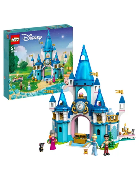 LEGO Disney Princess Principessa Disney 43206 Il Castello di Cenerentola e del Principe Azzurro, Idea Regalo, Giocattolo per Bam