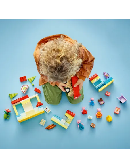 LEGO DUPLO 10434 Il Supermercato di Peppa Pig con Macchina Giocattolo e Negozio, Giochi Didattici per Bambine e Bambini da 2+