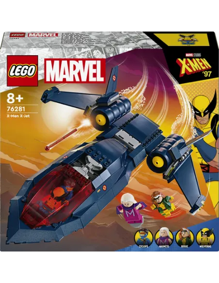 LEGO | Marvel 76281 X-Jet di X-Men, Aereo Giocattolo per Bambini di 8+ Anni, Modellino da Costruire con Minifigure di Supereroi