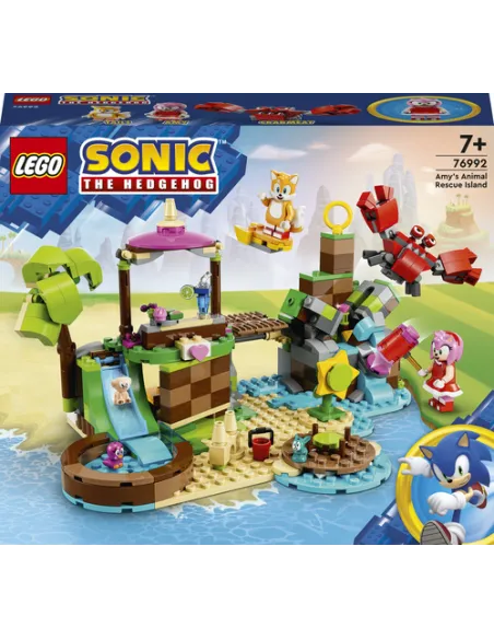 LEGO Sonic the Hedgehog 76992 L’Isola del Soccorso Animale di Amy, Giocattolo con 6 Personaggi, Regalo per Bambini dai 7 Anni