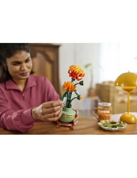 LEGO Botanicals 10368 Crisantemo, Fiore Finto da Costruire per Adulti, Idea Regalo Creativa di Compleanno per Donna e Uomo