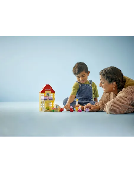 LEGO DUPLO 10433 La Casa del Compleanno di Peppa Pig, Giochi Creativi per Bambini 2+ Anni con 3 Personaggi, Playset Educativo
