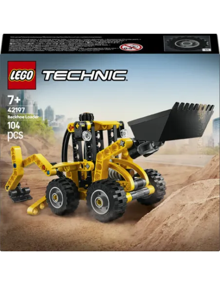 LEGO Technic Scavatrice a Cucchiaia Rovescia, Giochi per Bambini 7+, Veicolo con Escavatore Posteriore, Pala e Stabilizzatori
