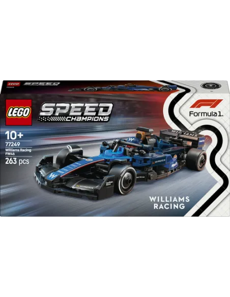 LEGO Speed Champions 77249 Auto da Corsa F1 Williams Racing FW46 Macchina Giocattolo da Collezione con Minifigure, Bambini 10+