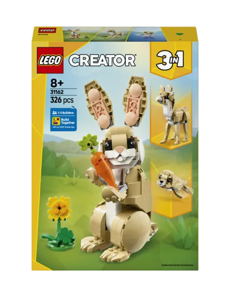 LEGO Creator 3 in 1 31162 Adorabile Coniglio Giocattolo, Si Trasforma in Lama o in Foca, Regalo per Bambini e Bambine 8+ Anni