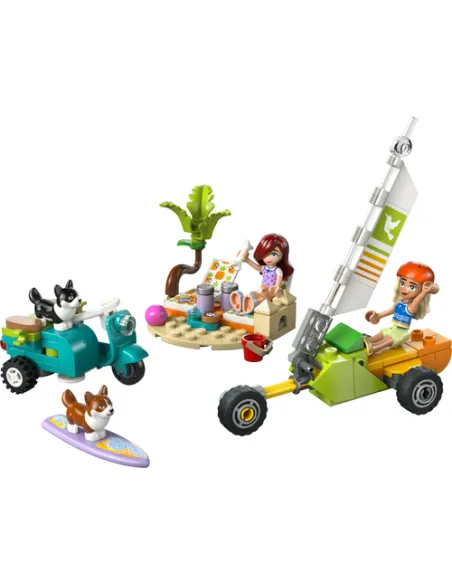 LEGO Friends 42641 Avventure Canine su Windskate e Sidecar, Giochi di Ruolo per Bambine 6+ con Personaggi e Cani Giocattolo