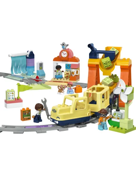 LEGO DUPLO 10428 Grande Treno Comunitario Interattivo, Giochi per Bambini e Bambine 3+ con Treno Push&Go, Regali Educativi