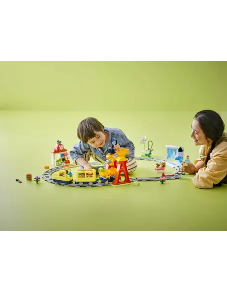 LEGO DUPLO 10428 Grande Treno Comunitario Interattivo, Giochi per Bambini e Bambine 3+ con Treno Push&Go, Regali Educativi