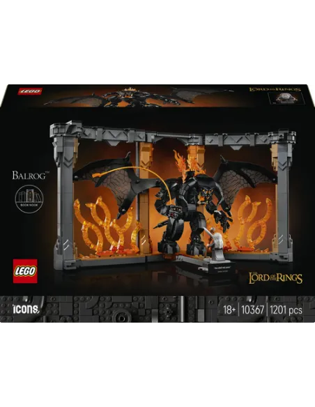 LEGO ICONS 10367 Il Signore degli Anelli: Book Nook del Balrog, Costruzione per Adulti da Esposizione, Regalo da Collezione