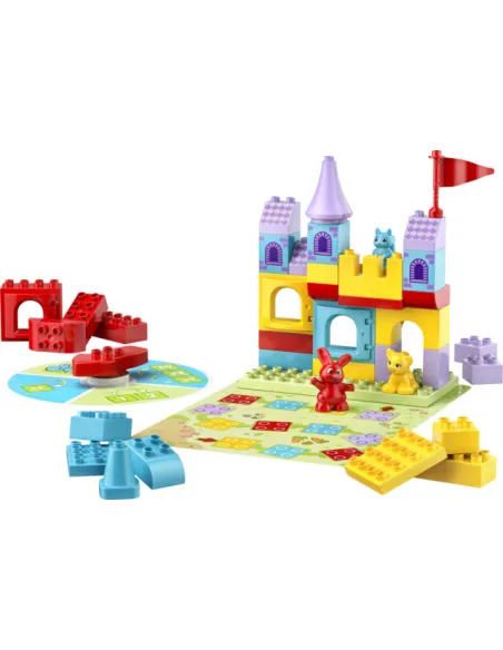 LEGO DUPLO 10450 Gioco al Castello con Salterello, Set con 3 Animali Giocattolo, Castello e Gioco da Tavolo per Bambini da 3+