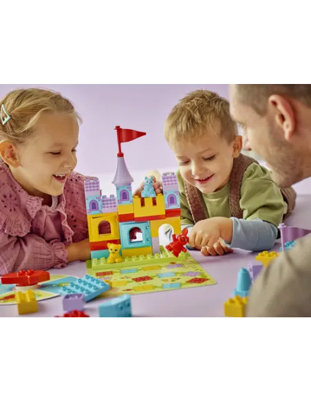 LEGO DUPLO 10450 Gioco al Castello con Salterello, Set con 3 Animali Giocattolo, Castello e Gioco da Tavolo per Bambini da 3+