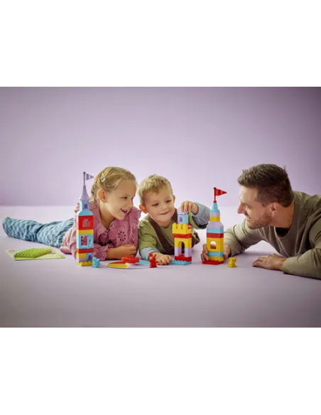 LEGO DUPLO 10450 Gioco al Castello con Salterello, Set con 3 Animali Giocattolo, Castello e Gioco da Tavolo per Bambini da 3+