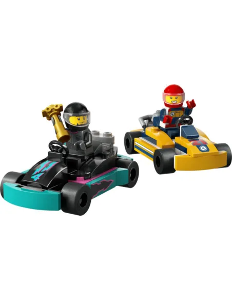 LEGO City 60400 Go-Kart e Piloti, Modellini da Costruire di Mini Go Kart da Corsa, Veicoli Giocattolo per Bambini di 5+ Anni