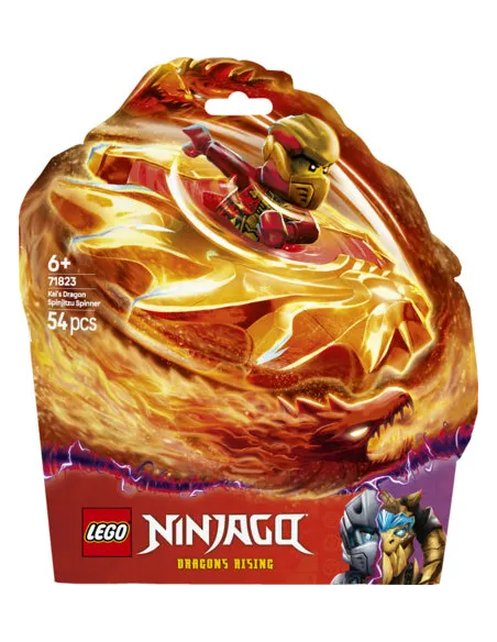 LEGO NINJAGO 71823 Spinner del Drago Spinjitzu di Kai - Trottola Giocattolo con 2 Minifigure e Armi, Giochi per Bambini 6+