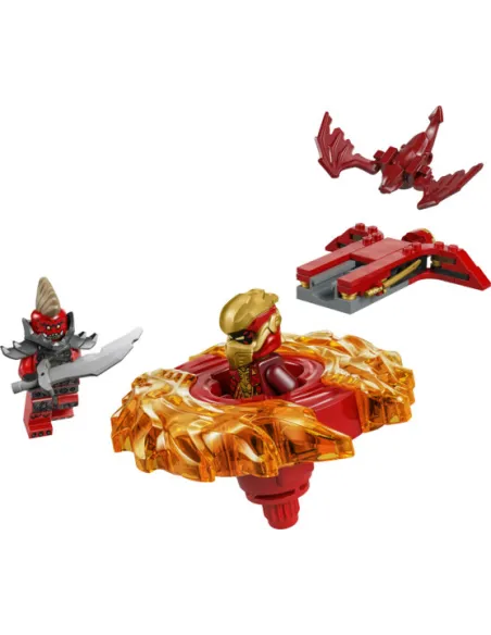 LEGO NINJAGO 71823 Spinner del Drago Spinjitzu di Kai - Trottola Giocattolo con 2 Minifigure e Armi, Giochi per Bambini 6+