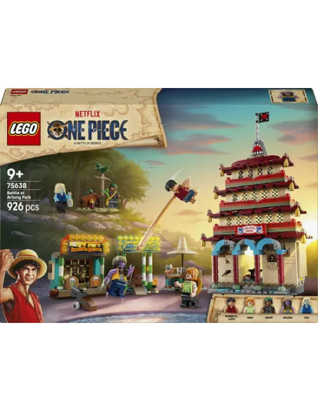 LEGO ONE PIECE 75638 Battaglia ad Arlong Park, Giocattolo con 5 Minifigure e una Pagoda che Crolla - Regalo per Bambini 9+