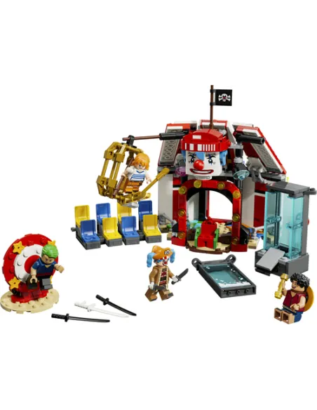 LEGO ONE PIECE 75637 La Tenda del Circo di Bagy il Clown, Giocattolo con 4 Minifigure e 2 Poster Ricercato, Regalo Bambini 8+