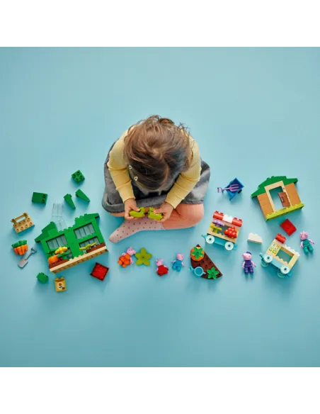 LEGO DUPLO 10461 Il Giardino e la Serra di Nonno Pig, Giochi Educativi con 5 Personaggi, Piante e Attrezzi per Bambini da 2+