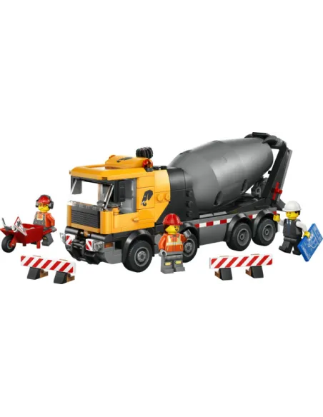 LEGO City 60478 Betoniera Giocattolo, Gioco Didattico, Veicolo con Funzioni e 3 Minifigure, Regalo di Compleanno Bambini 7+