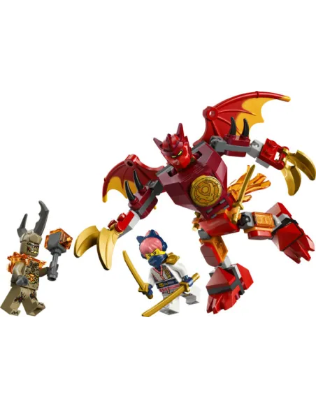 LEGO NINJAGO 71851 Battle Pack Mech Drago di Kai, Action Figure Giocattolo con 3 Minifigure, Regalo per Bambini da 6+ Anni