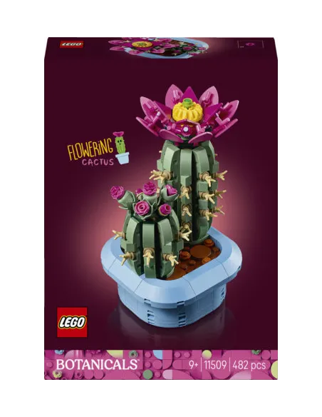 LEGO Botanicals 11509 Cactus in Fiore, Pianta Artificiale in Vaso con 2 Cactus e Fiori Finti, Idea Regalo per Bambine da 9+