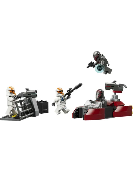 LEGO Star Wars 75449 Battle Pack Assedio di Mandalore, Gioco d'Azione, 2 Minifigure, 2 Clone Trooper, Speeder Bike, Regalo 6+