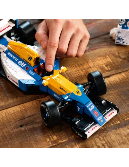 LEGO ICONS 10353 Williams Racing FW14B e Nigel Mansell, Modello di Auto F1 con Minifigure, Regalo per Adulti, Uomo o Donna