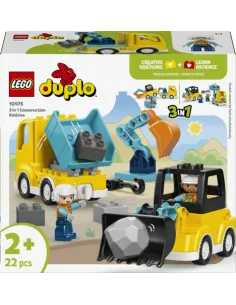 LEGO DUPLO 10475 Veicoli da Cantiere 3 in 1, Gioco...