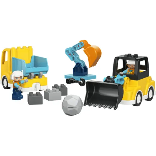LEGO DUPLO 10475 Veicoli da Cantiere 3 in 1,...