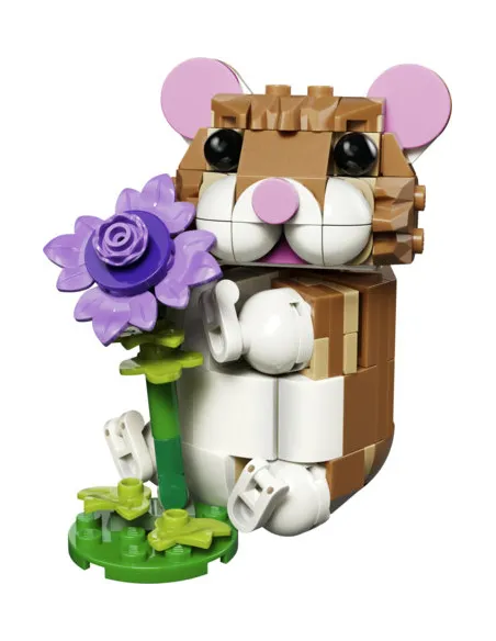 LEGO Creator 31376 3in1 Simpatico Criceto con Fiore Giocattolo, Animale Trasformabile in Riccio o Aquila, Idea Regalo 7+ Anni