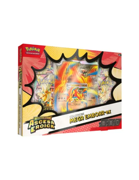 Pokémon Collezione Mega Emboar-EX, Mega Feraligatr-EX e Mega Meganium-EX dell'Espansione Megaevoluzione - Ascesa Eroica