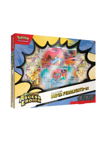 Pokémon Collezione Mega Emboar-EX, Mega Feraligatr-EX e Mega Meganium-EX dell'Espansione Megaevoluzione - Ascesa Eroica