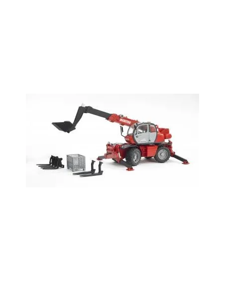 BRUDER SOLLEVATORE TELESCOPICO ROTANTE MANITOU MRT 2150 CON ACCESSORI (02129)