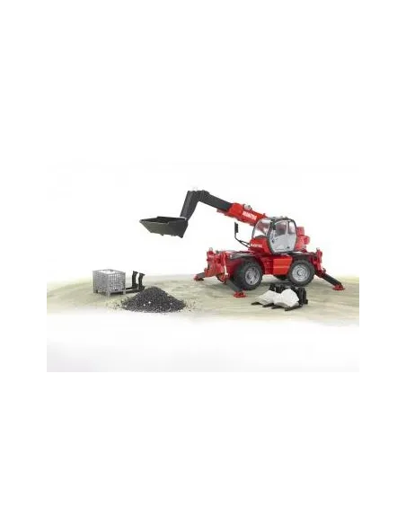 BRUDER SOLLEVATORE TELESCOPICO ROTANTE MANITOU MRT 2150 CON ACCESSORI (02129)