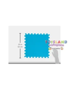 TAPPETINO BASE MORBIDO 8PZ 50X50 BLU (58220) 2