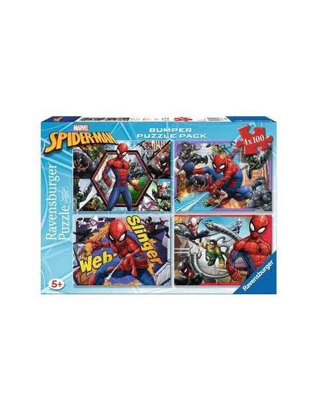 4X100 Puzzle SPIDERMAN BUMPER PACK (06914)