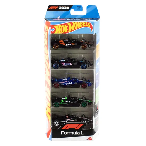 MATTEL Hot Wheels Confezione 5 Veicoli F1 - JGF58