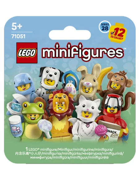 LEGO Minifigures 71051 Serie Animali 28, Scatola Sorpresa, Giocattolo con 1 di 12 Personaggi da Collezione, Regalo Bambini 6+