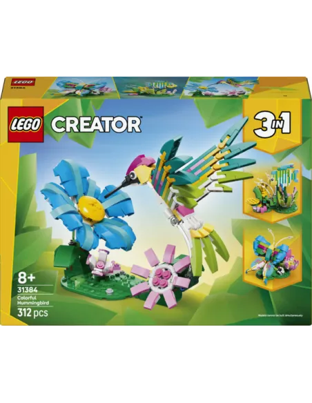 LEGO CREATOR ANIMALI SELVATICI COLIBRÌ VARIOPINTO 3 IN 1 (31384)