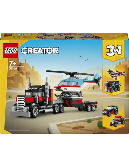 LEGO Creator 31146 Autocarro con Elicottero, confezione