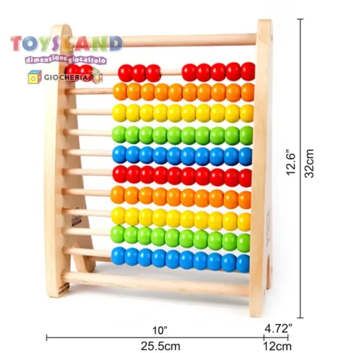 ABACO CON PALLINE ARCOBALENO (E0412)