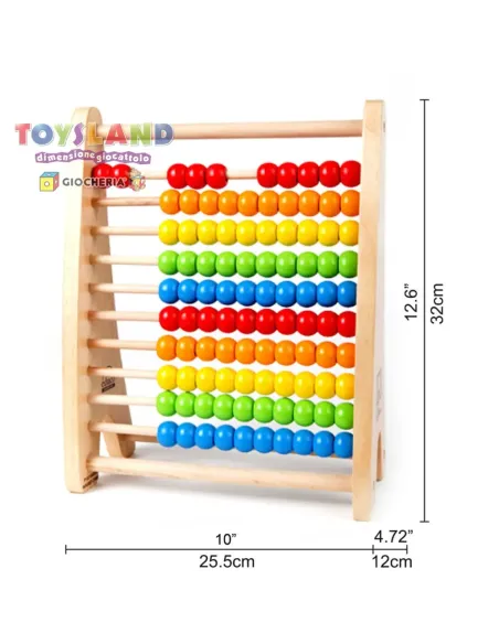 ABACO CON PALLINE ARCOBALENO (E0412)