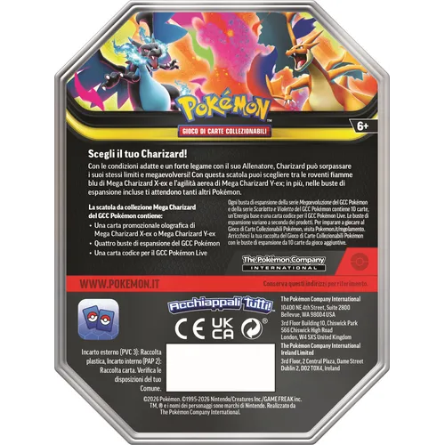 POKEMON TIN DA COLLEZIONE MEGA CHARIZARD...