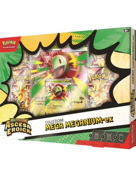 Pokémon Collezione Mega Emboar-EX, Mega Feraligatr-EX e Mega Meganium-EX dell'Espansione Megaevoluzione - Ascesa Eroica